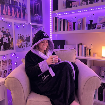 CozyArmy™ Plush Hooded Robe Blanket